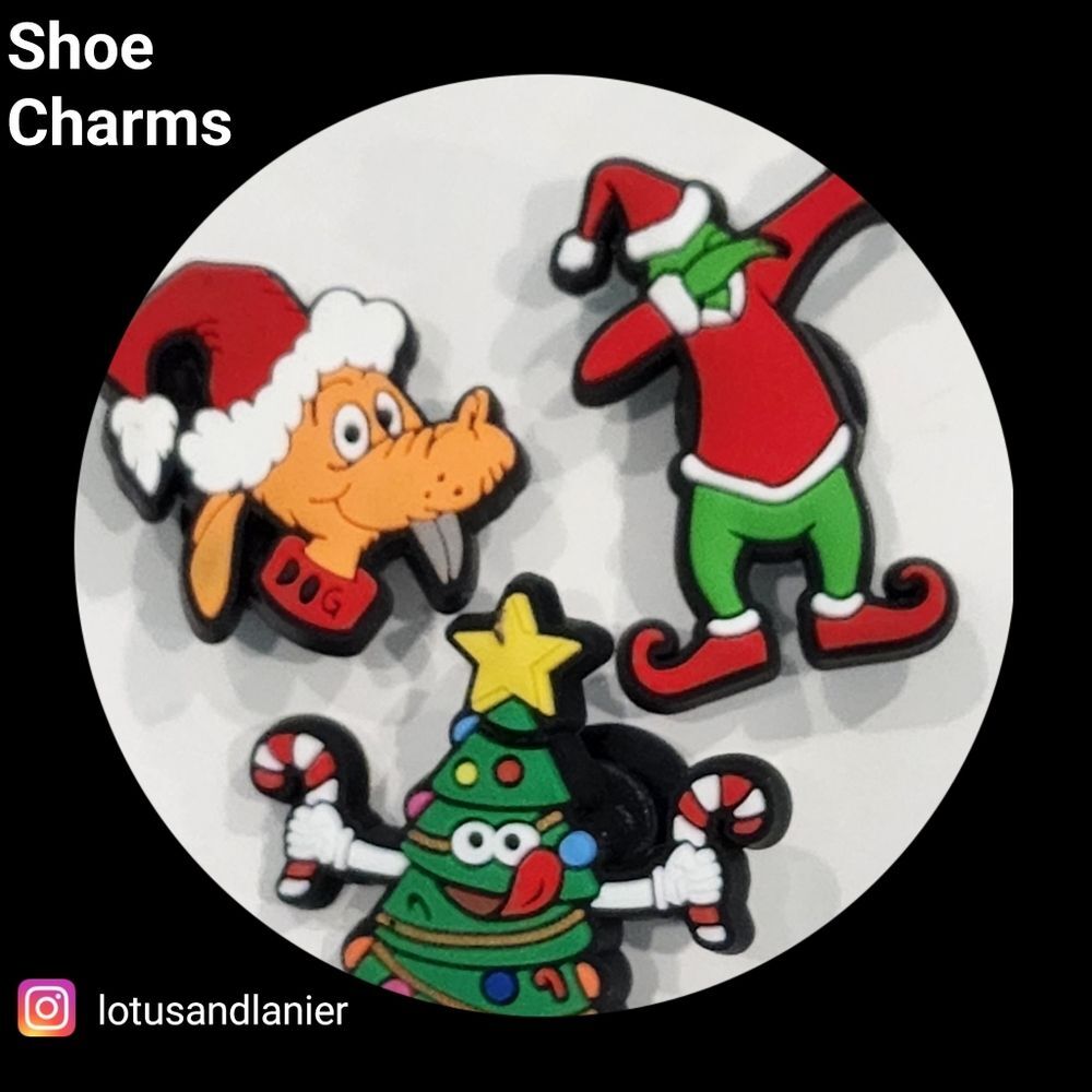 Shoe Charms "Grinch" Shoe Charms Set of 3